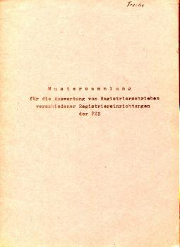 Mustersammlung für die Auswertung von Registrierschrieben verschiedener Registriereinrichtungen der PZB