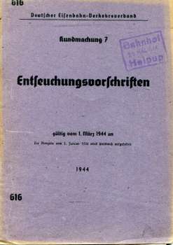 DV 616 Entseuchungsvorschriften 1944