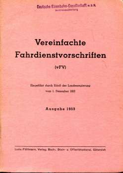 Vereinfachte Fahrdienstvorschriften ( 1953 )
