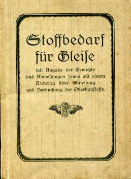 Stoffbedarf für Gleise Handbuch