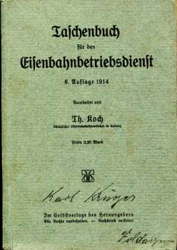 Taschenbuch für den Eisenbahnbetriebsdienst 1914