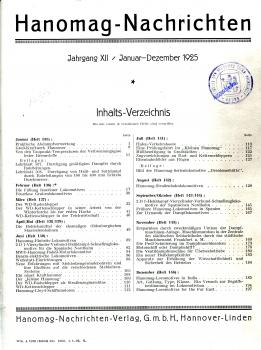 Hanomag Nachrichten XII. Jahrgang 1925 komplett gebunden