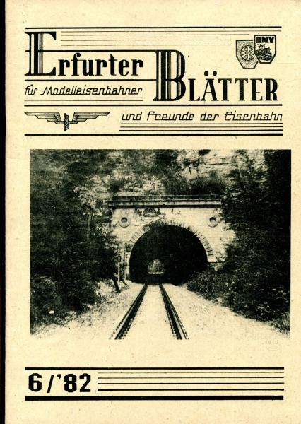 Erfurter Blätter 6 / 1982 75 Jahre Esperstedt – Oldislebener Eisenbahn