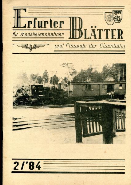 Erfurter Blätter 2 / 198470 Jahre Kleinbahn Rennsteig – Frauenwald