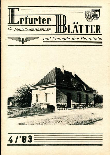 Erfurter Blätter 4 / 1983 70 Jahre Langensalzaer Kleinbahn