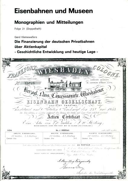 Eisenbahn und Museen Finanzierung der deutschen Privatbahnen über Aktienkapital