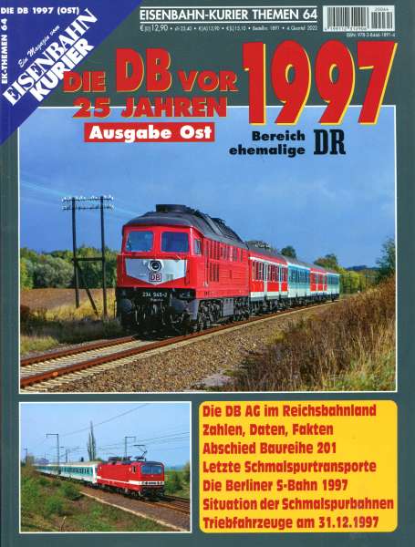 Die DB vor 25 Jahren 1997 Ausgabe ehemalige DR