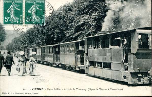 AK Vienne Arrivee du Tramway Ligne Charavines