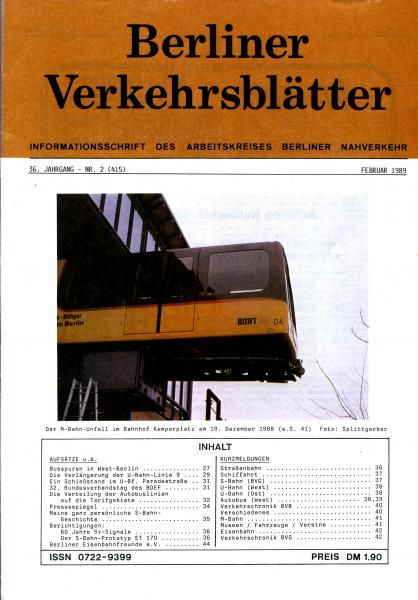 Berliner Verkehrsblätter 02 / 1989