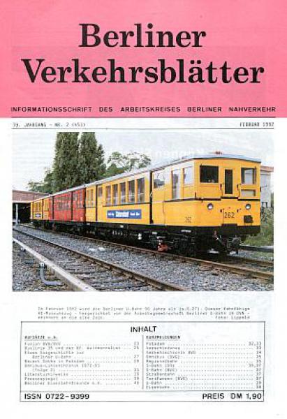 Berliner Verkehrsblätter 02 / 1992