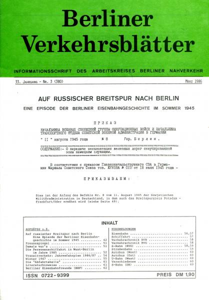 Berliner Verkehrsblätter 03 / 1986