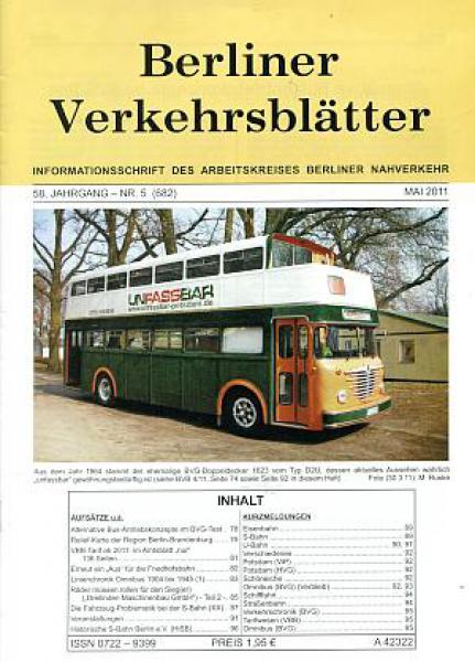 Berliner Verkehrsblätter 05 / 2011