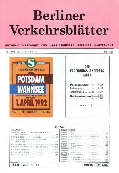 Berliner Verkehrsblätter 05 / 1992