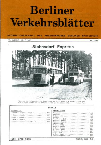 Berliner Verkehrsblätter 07 / 1989