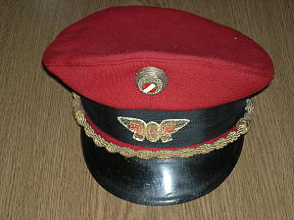 ÖBB Mütze Rot altes Flügelrad und Kokarde Größe 59