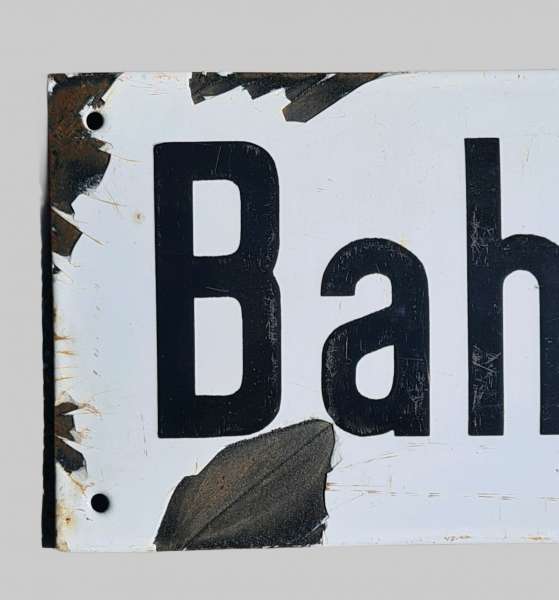 Emailleschild Bahnhofstraße