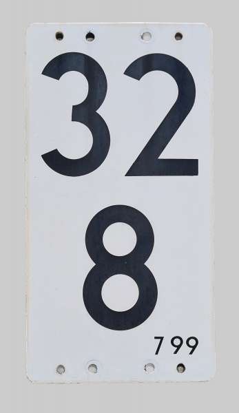 Kilometertafel 32 8 Emaille