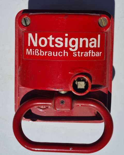 Notsignal mit Griff rot