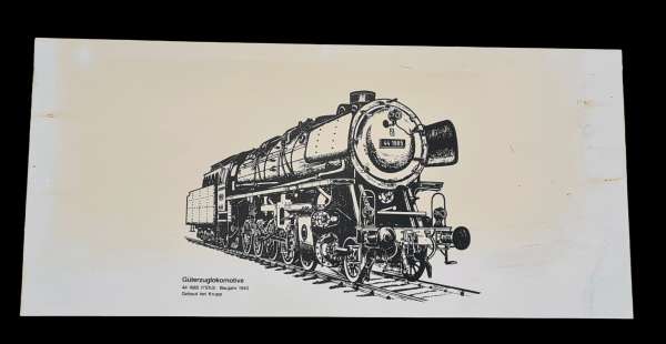Zuglaufschild mit Güterzuglokomotive 44 1665