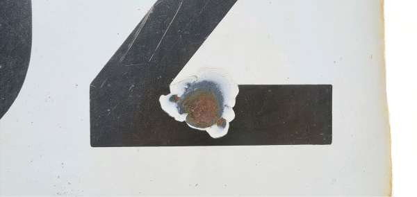 Emailleschild Posten 62