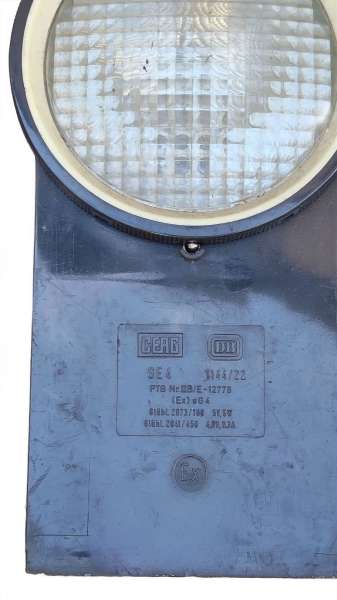Wärterlampe/ Handlampe schwarz für Wagenmeister Bundesbahn