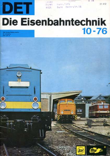 Die Eisenbahntechnik Heft 10 / 1976