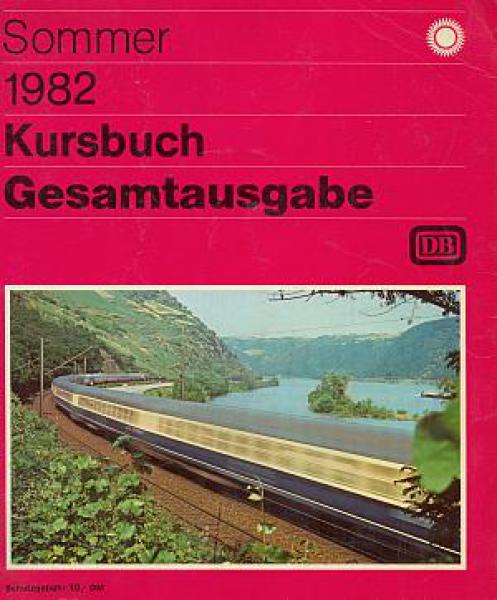 Kursbuch DB 1982 mit Übersichtskarte