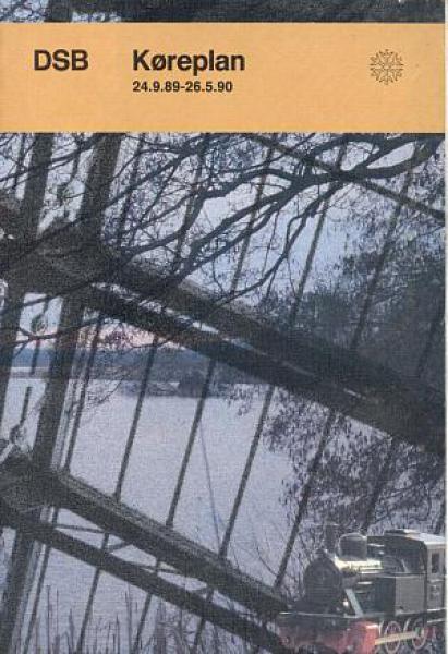 DSB Kursbuch Dänemark 1989 / 1990