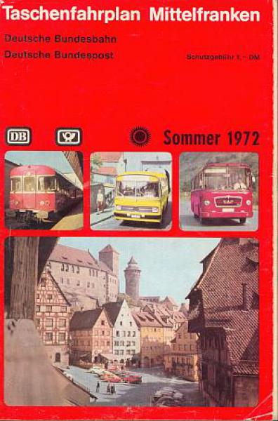 Taschenfahrplan Mittelfranken 1972