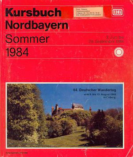 Kursbuch Nordbayern 1984