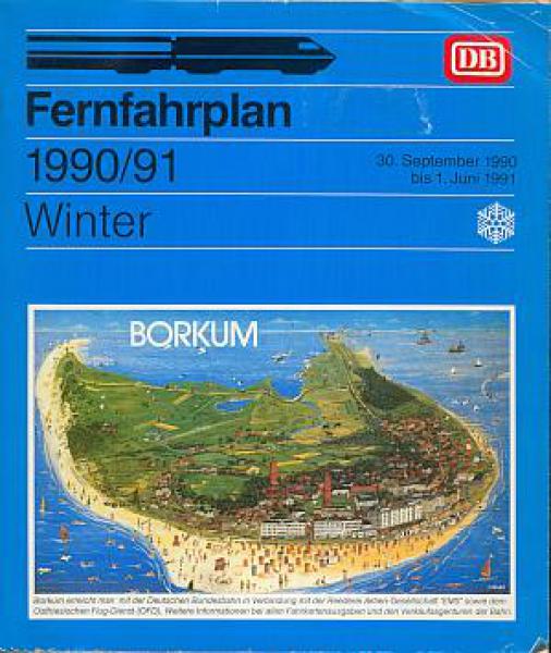 Fernfahrplan DB 1990 / 1991