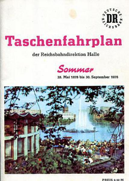 Taschenfahrplan RBD Halle 1978