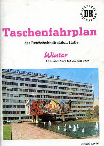 Taschenfahrplan RBD Halle 1978 / 1979