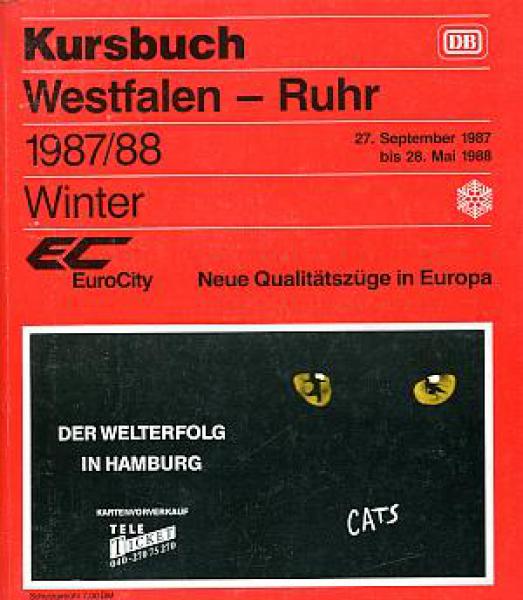 Kursbuch Westfalen - Ruhr 1987 / 1988