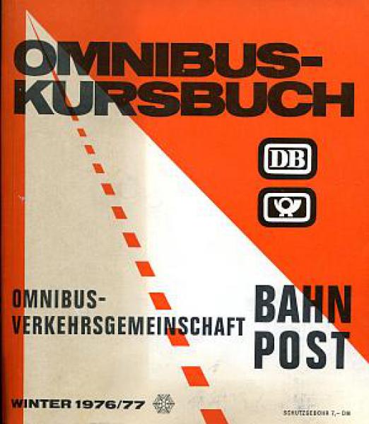 Omnibuskursbuch DB 1976 / 1977 - Umschlag stark geknickt