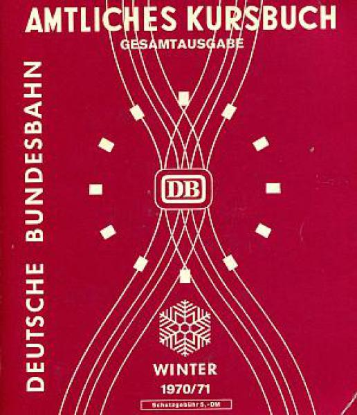 Kursbuch DB 1970 / 1971