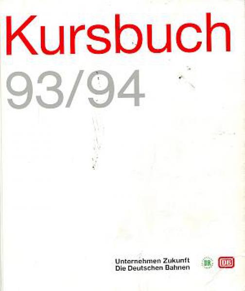 Kursbuch DB 1993 / 1994