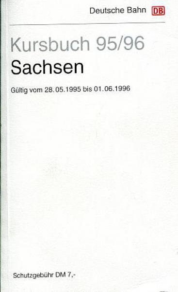 Kursbuch Sachsen 1995 / 1996 DB