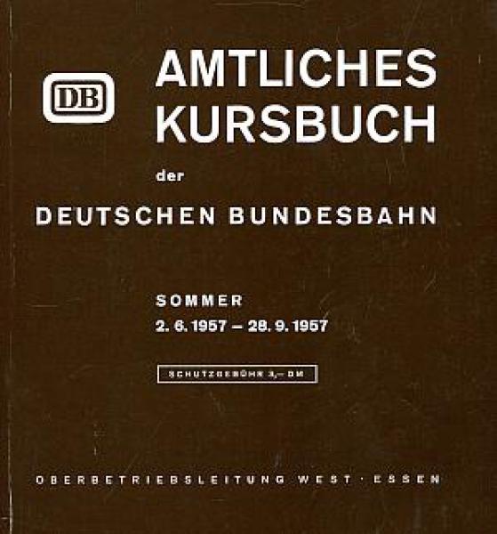 Kursbuch DB 1957 Reprint
