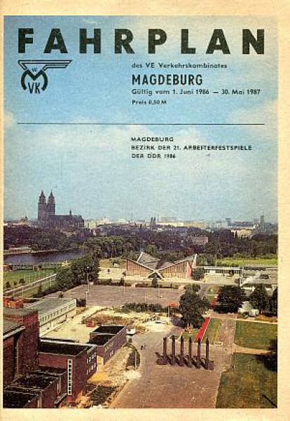 Fahrplan VE Verkehrskombinat Magdeburg 1986 / 1987