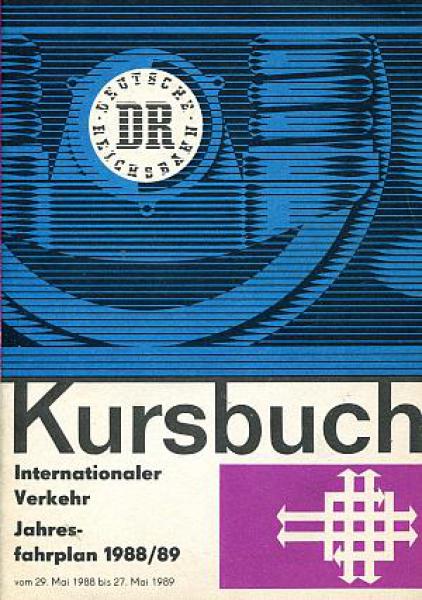 Kursbuch DR Internationaler Verkehr 1988 / 1989