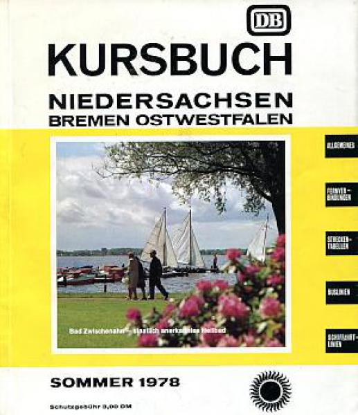 Kursbuch Niedersachsen Bremen Ostwestfalen 1978