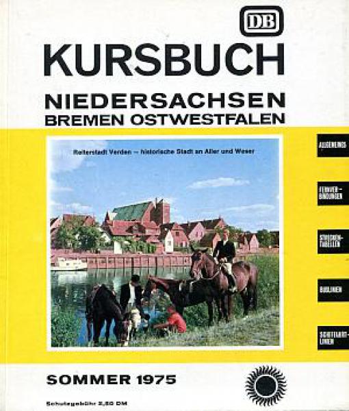 Kursbuch Niedersachsen Bremen Ostwestfalen 1975