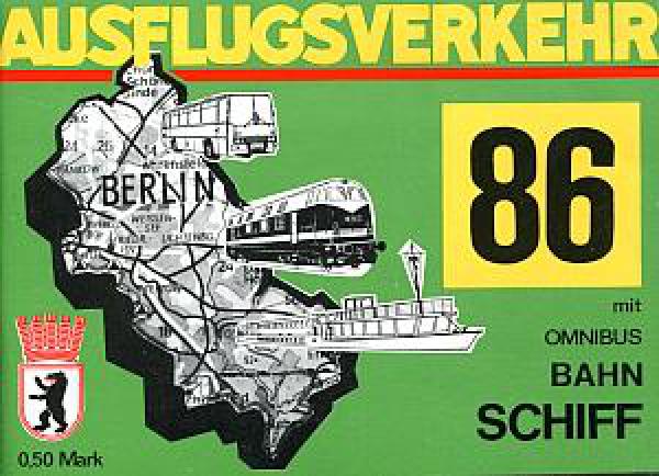 BVB Berlin Fahrplan Ausflugsverkehr 1986