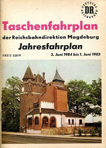 Taschenfahrplan RBD Magdeburg 1984 / 1985