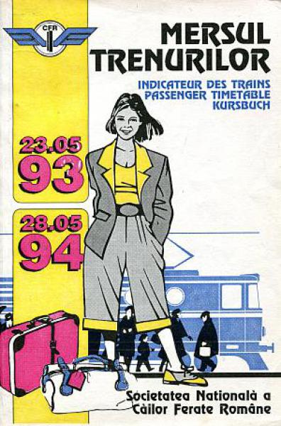 Kursbuch Rumänien 1993 / 1994 CFR