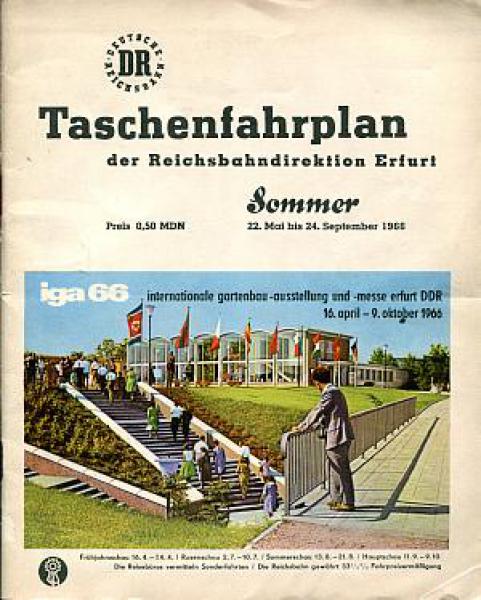Taschenfahrplan RBD Erfurt 1966