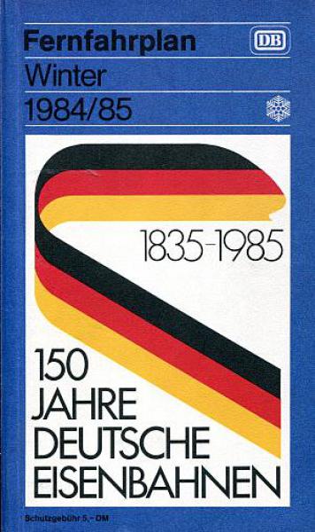 Fernfahrplan DB 1984 / 1985