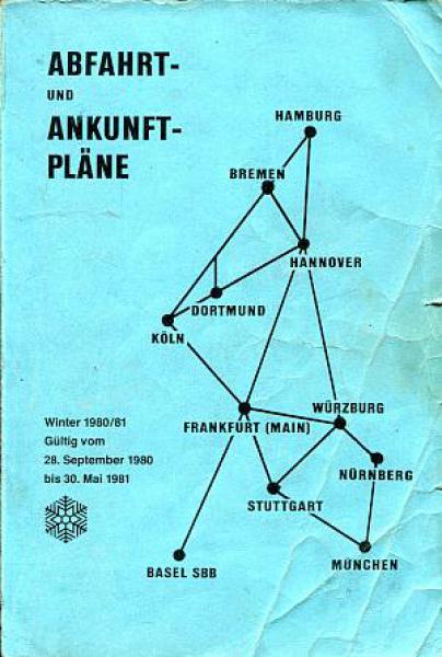 Abfahrt- und Ankunftpläne DB 1980 / 1981