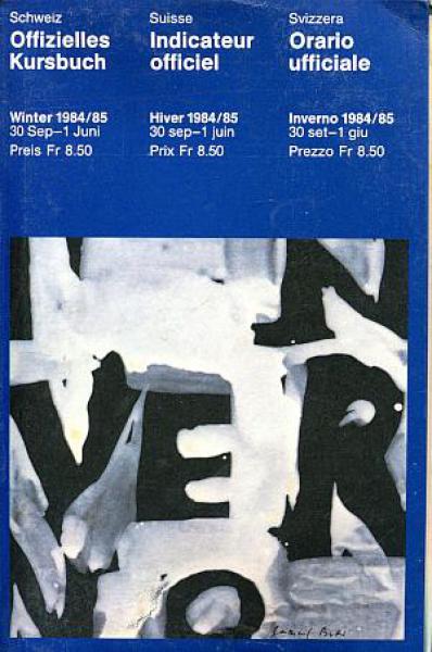 Kursbuch SBB Schweiz 1984 / 1985